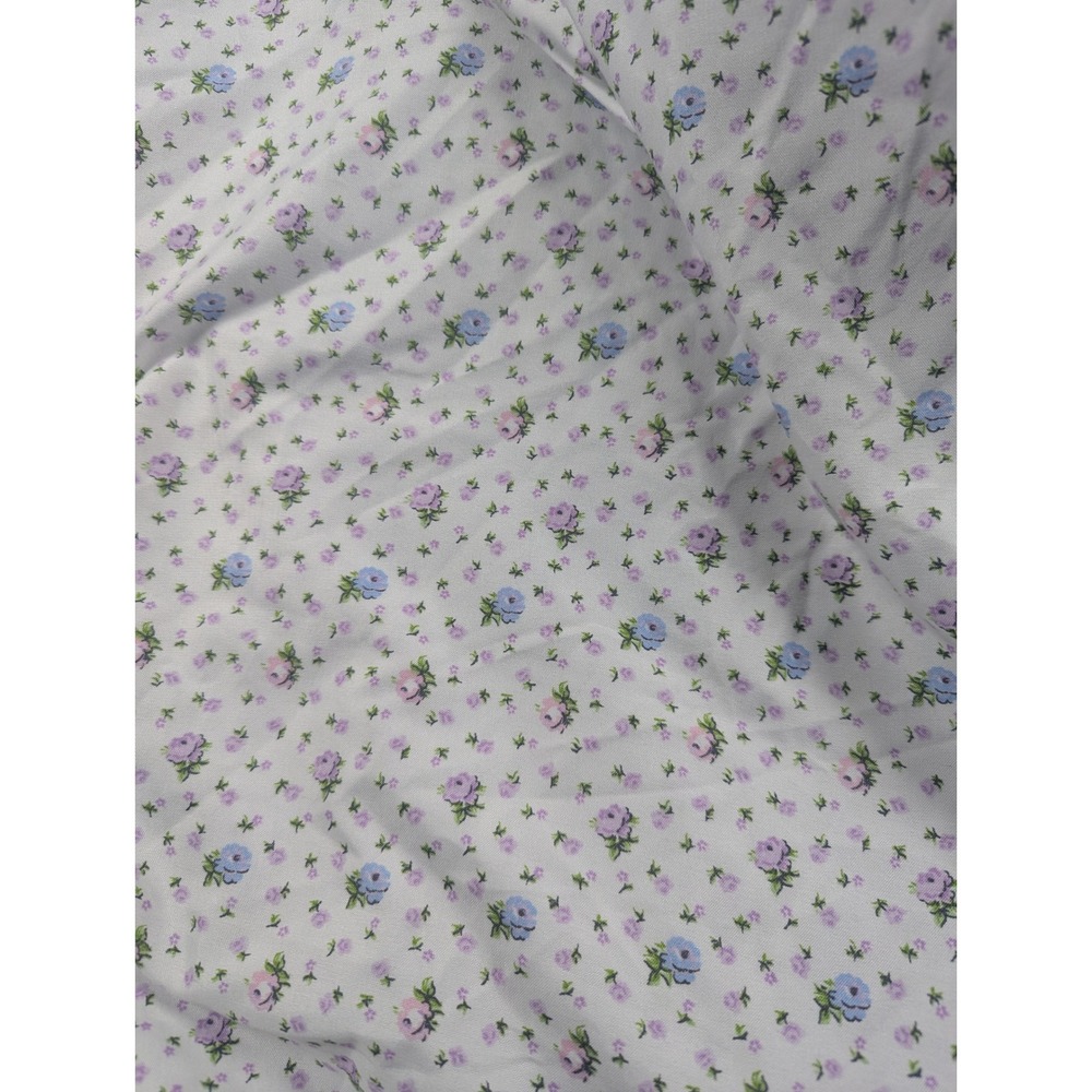 Luv Betsey by Betsey Johnson Queen Floral Sheet White Purple Blue Flat sheet